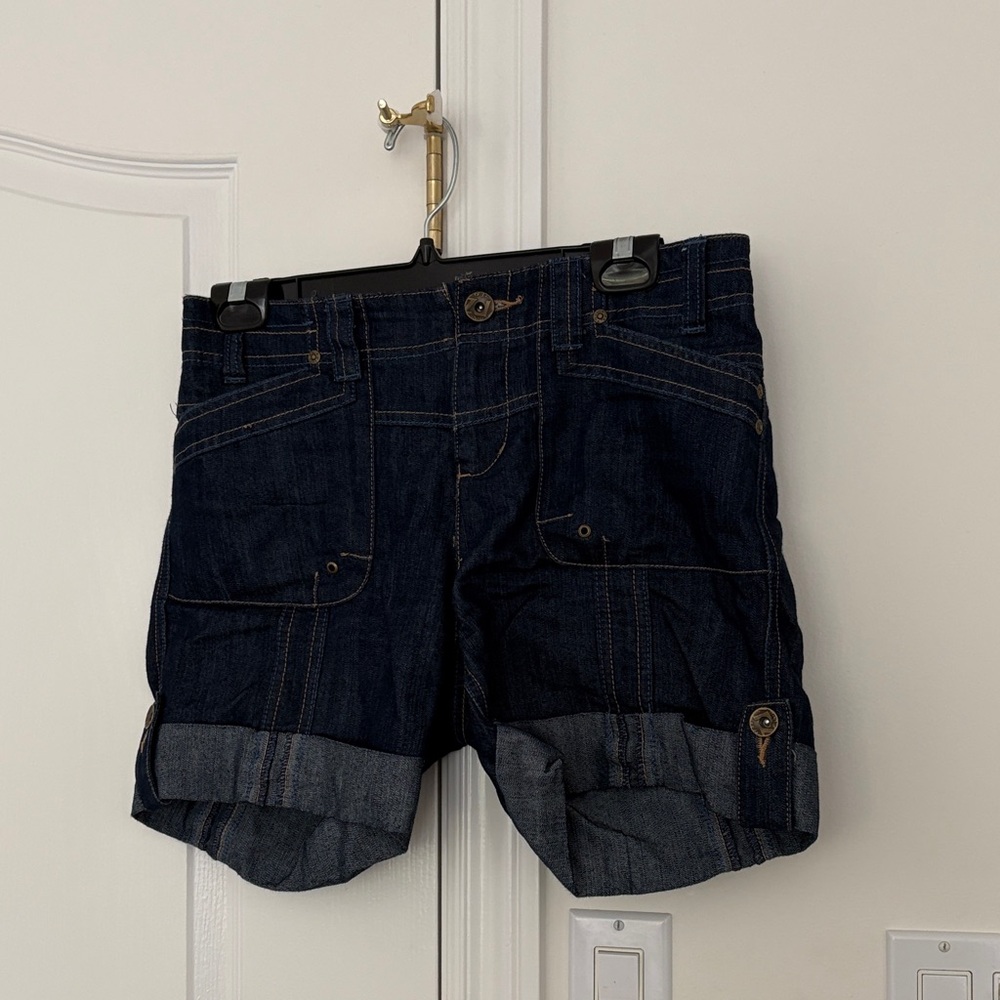 Point Zero Dark Blue Jean Shorts